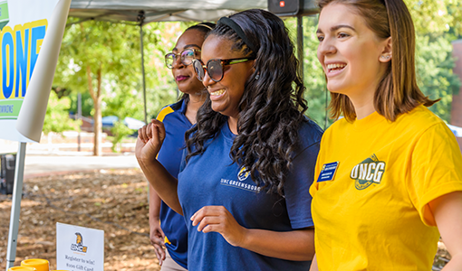 UNCG Students smiling