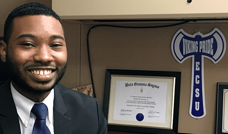 On the fast track to success: a GEMS participant in a home-built car she helped design and construct. Robert Boone is a Presidential Scholar at the UNC System Office in Chapel Hill, but no matter where he goes, he’ll always be a Viking at heart.