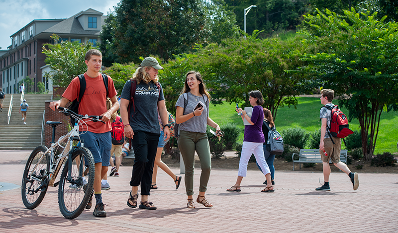 Students walking