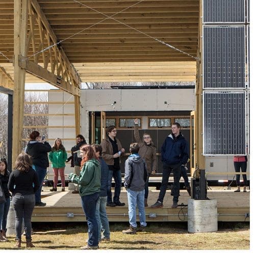 Appalachian students build research structure at Beech Mountain