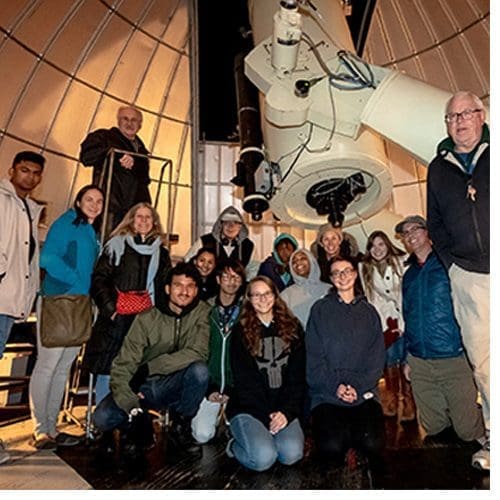 UNCG STAMPS Scholars visit the Three College Observatory, home to the largest telescope in the state.