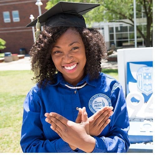 Alexis McCrea is the first WSSU graduate to take advantage of the Early Assurance Program.
