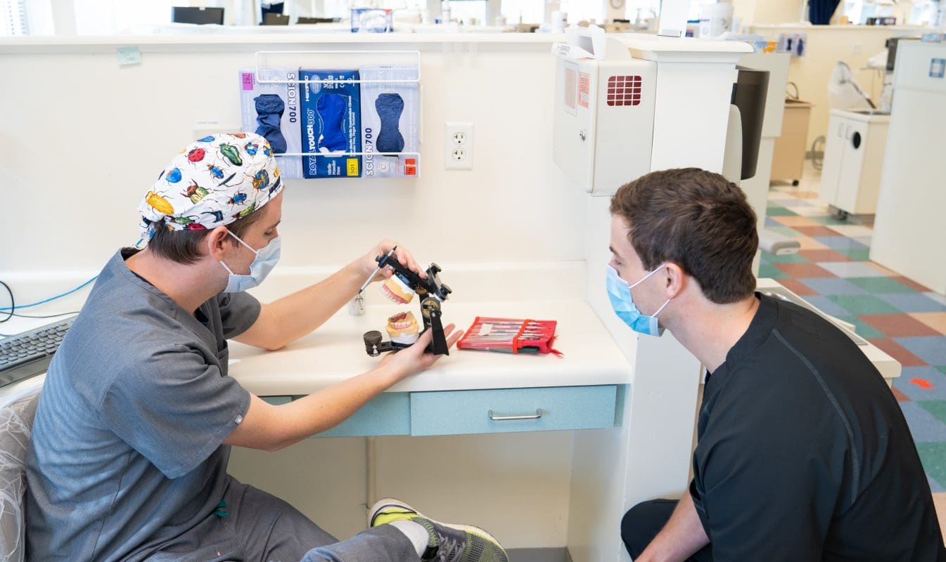 Fellows study a dental mould