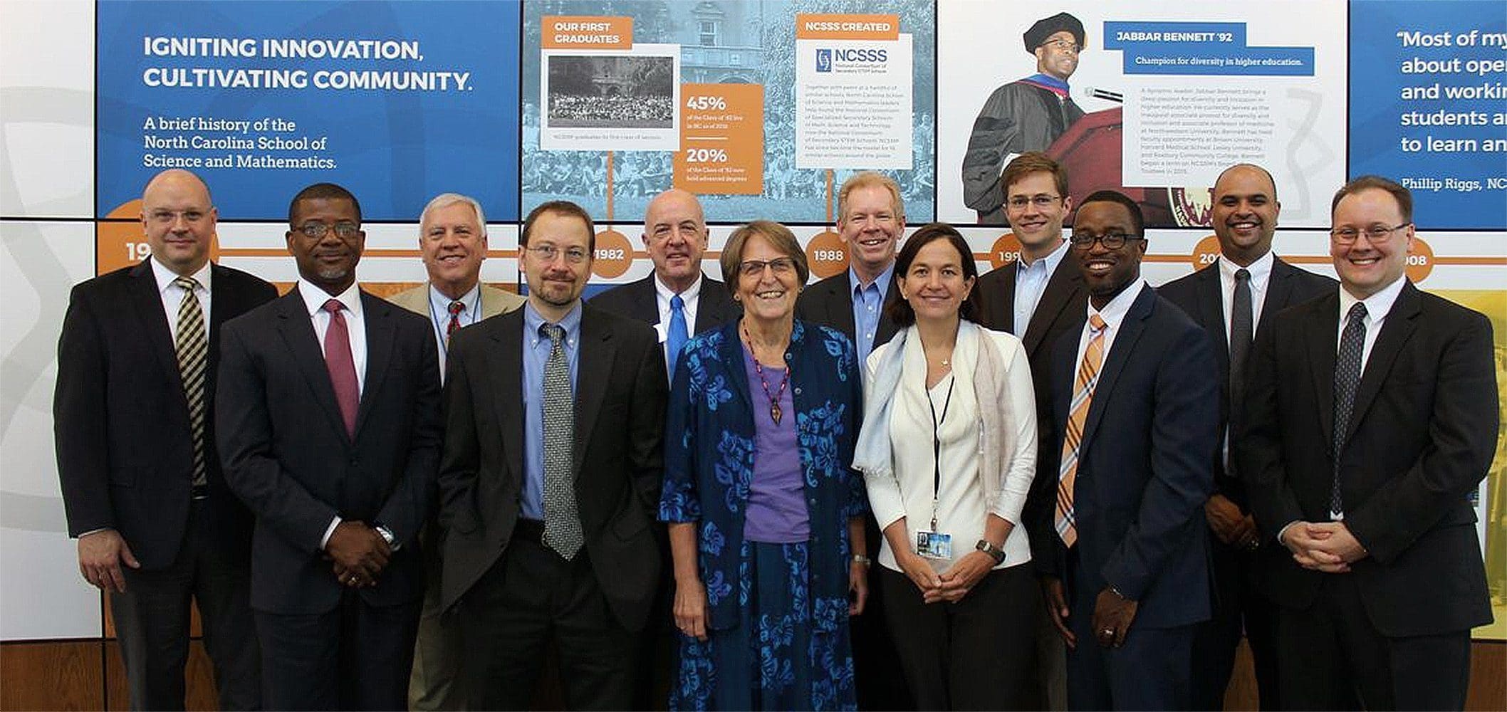 Representatives of the Core Planning Team (l-r): Darren Lathan, Hugh Holston, Tom Williams, Trip Stallings, Michael Helmick, Myra Halpin, Phil Breitfeld, Ellen Collett, Mason Matthews, Jamie Lathan, Terry Lynch, Kevin Baxter